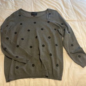 Gray and black polka dot sweater, size XL! From Stitchfix!